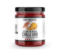 Sex on the Beach Chilli Jam - Chilli Mash Co - Spicy Cocktail Inspired Spread with Peaches, Oranges, Cranberry Juice, Vodka and Scotch Bonnet Chillies