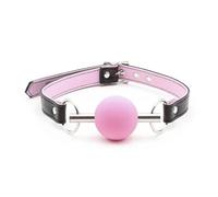 Sex Open Mouth Gag Harness Oral Fixation Sex Toys Ball Gag Adult Game Restraint Slave Bondage Mouth Plug Exotic Accessories Pink One Size