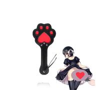 Sex Paddle with Heart Shaped Cat's Paw Couples Spanking Paddle for SM Games Adult Paddle Flogger for Sex PU Leather Sex Whip Adult BDSM Paddle Sex Toys