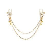 Sex Pearl Petals Breast Nipple Clamps Woman Sexy Adjustable Nipple Clip with Bells Adult Toys Stimulate Clips Sex Slaves Toys Chain One Size