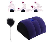 Sex Pillow Feather Tickler Set - Dildo Mount Sex Position Pillow Sex Games Feather Tickler Cosplay Show Sex Women G Spot Position Cushion Sex Furniture Pillow for Women Couples (Blue)