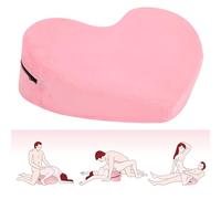 Sex Pillow Foam Heart Wedge Sex Position Pillow for Adults Sex Cushion Sex Furniture for Bedroom Couples Sex Toys (Pink)