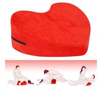 Sex Pillow Foam Heart Wedge Sex Position Pillow for Adults Sex Cushion Sex Furniture for Bedroom Couples Sex Toys (Red)