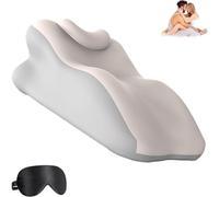 Sex Pillowcase Wedge Pillow with Removable Washable Cover, Lumbar Support Pillow for Adults, High-Density Memory Foam Firm Ergonomic Positioning Cushion for Back Pain Relief, Intimacy, Reading(Beige)