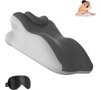 Sex Pillowcase Wedge Pillow with Removable Washable Cover, Lumbar Support Pillow for Adults, High-Density Memory Foam Firm Ergonomic Positioning Cushion for Back Pain Relief, Intimacy, Reading(Grey)