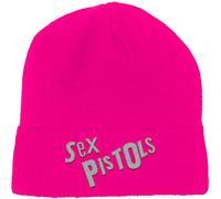 Sex Pistols Beanie Hat Classic Band Logo Official Punk Fluorescent Pink One Size