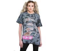 Sex Pistols T Shirt God Save The Queen Band Logo Official Unisex Dip Dye Black L