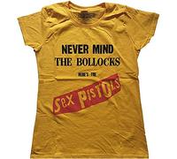 Sex Pistols The T Shirt Never Mind The Bollocks Original Album Official Womens M Yellow