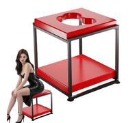 Sex Position Enhancer Chair Sex Queening Chair,PU Leather Multifunction Sex Bench for Couples Adult BDSM Novelty Toy for SM Game (Red)