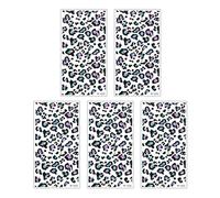 Sex Print Face Tattooing Stickers Temporary Body Art Decals For Party Festival Makeup Waterproof Design 5Sheet Leopard Print Face Tattooing Stickers