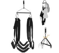 Sex Swing BDSM Restraints Kit for Couples Bedroom, Ceiling Swing with Steel Triangle and Spring Support 800 lbs