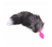 Sex Toy Anal Plug Anal Toys Long Fox Tail Erotic Male Toys Ass Stuff with Silicone Inserted Behind The Anus Sexy Toys for Woman Pink 2.8Mm