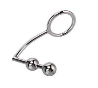 Sex Toy Anal Plug Ball Anal Beads with Pull Penis Ring Metal Butt Plug Hook Male Masturbation Exercise Prostate Massager Thrusting Toys Stimulation Expander G-spot for Men Adult