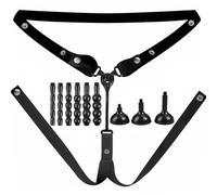 Sex Toy Male Flat Inverted Chastity Device Set with Chastity Belt Urethral Catheter Negative Sissy Chastity Locked Cock Penis Cage Adult SM Bondage for Men