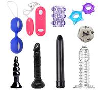 Sex Toy Set, Anal Beads Erotic Adult Toys for Women Couples Sexual Toys Vibrators Adult Sex Dice Adult Sex Toy 10 Piece Couples Sex Toy Vibrator Butt Plug Weekend Set Magicnitz