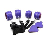Sex Toy Under Bed Bondage Restraint Set Handcuffs Ankle Cuffs BDSM Straps Adult Games Sex Products Erotic Toys for Couples Purple One Size
