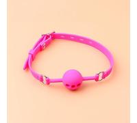 Sex Toys Alternative Leather Restraints Ball Mouth Silicone Ball Gag Open O-Ring Gag Adjustable Strap Bondage for Adult Women Erotic Slave Adult Game