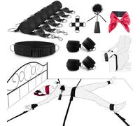 Sex Toys BDSM Bondage Restraints Sex Harness Adjustable Bed Restraints Sex Straps Kit Sex Sling Handcuffs Cross Strap Blindfold Tickler Feather Bondage Gear & Accessories Adult Couples Sex Games