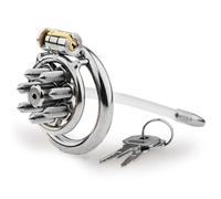 Sex Toys Chastity Cage Chastity Lock SM Metal Beginner Device Inverted Chastity Cage with Urethral Catheter Penis Ring Prevent Erection Couple Lock Bondage Couple Lock