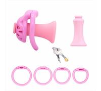 Sex Toys Chastity Cage Penis Bondage Devices Lightweight Bondage Gear for Men with 4 Cock Rings SM Adult Toys Inverted Invisible Use Male