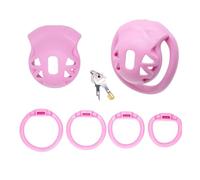 Sex Toys Chastity Cage Penis Bondage Devices Lightweight Bondage Gear for Men with 4 Cock Rings SM Adult Toys Inverted Invisible Use Male