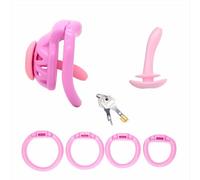 Sex Toys Chastity Cage Penis Bondage Devices Lightweight Bondage Gear for Men with 4 Cock Rings SM Adult Toys Inverted Invisible Use Male