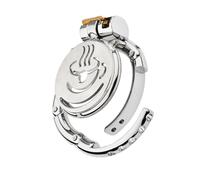 Sex Toys Chastity Lock Device Penis Cage Steel Stainless Flat SM Invisible Abstinence Rooster Inverted Cock Cage with Multi Size Adjustment for Male Penis Training Bondage to Prevent Erection for Men