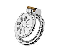 Sex Toys Chastity Lock Device Penis Cage Steel Stainless Flat SM Invisible Abstinence Rooster Inverted Cock Cage with Multi Size Adjustment for Male Penis Training Bondage to Prevent Erection for Men