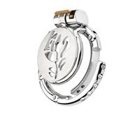 Sex Toys Chastity Lock Device Penis Cage Steel Stainless Flat SM Invisible Abstinence Rooster Inverted Cock Cage with Multi Size Adjustment for Male Penis Training Bondage to Prevent Erection for Men