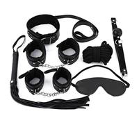 Sex Toys for Couples - Bondage Set BDSM Kit - 7pcs Premium Sex Toýs for Women and Couples - Adult Pleasure Set by Secret Sinners - Intimate Play Accessories (Black)