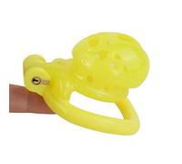 Sex Toys for Men Gay BDSM Lightweight Male Chastity Cage Sissy with 4 Penis Rings Code Lock Cock Cage for Male Bondage Device(S Cage -Yellow)