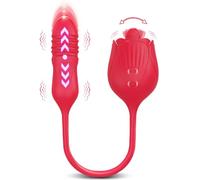 Sex Toys for Women - Tongue Licking Vibrator with 10 Thrusting Modes, Powerful G Spot Dildo Vibrator, Waterproof Clitoral Stimulator Nipple Toys for Couples Pleasure