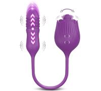 Sex Toys for Women - Tongue Licking Vibrator with 10 Thrusting Modes, Powerful G Spot Dildo Vibrator, Waterproof Clitoral Stimulator Nipple Toys for Couples Pleasure