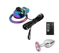 Sex Toys Inverted Chastity Lock Device Flat Penis Cage SM Invisible Abstinence Adjustable Cock Rings Cage with Anal Plug for Male Penis Training Bondage to Prevent Erection for Men