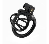 Sex Toys Male Chastity Device Flat Chastity Cage Lock Design Penis Cage BDSM Bondage Penis Cage Sex Toys for Couples with 4 Rings Penis Ring to Prevent Erection Bondage for Men