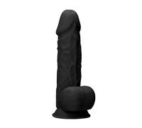 Sex Toys RealRock Realistic Silicone Dual Density Dildo Suction 21.6 cm Black