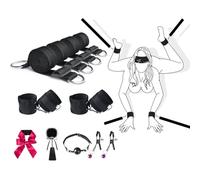 Sex Toys Sex Bondage BDSM Toys Bed Bondage BDSM kit, Multifunctional Couple Bondage Handcuffs, 79 inch Adjustable Bondage Sex Belt Couple Adult Toys and Male and Female Sex Slavery Game Accessories