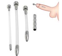 Sex Toys SM Hollow Urethral Urethral Penis Training Set Catheter Sounds Adult Sex Products Urethral Anal Plug Anal Metal Penis Plug Catheter Plug Flat Chastity Lock Accessories for Metal