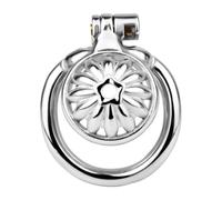 Sex Toys Stainless Steel Chastity Lock Metal Flat Exercise Sissy Chastity Cage Penis Cage for Penis Training and Abstinence BDSM Bondage to Prevent Erection for Male