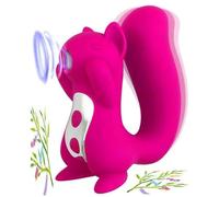 Sex Toys Sucking Vibrator Cute Squirrel Sucking Vibrator Clitoris Nipples Vaginal Stimulation Anal Sex Toys ~ Suitable for Women's Panties to Stimulate Pleasure,A