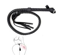 Sex Whips Flogger Leather BDSM Whips Spanking Paddle Flirt Whips Sex Play | Black Leather Bondage Restraints Toys Adult Play SM Sex Toys Flirt Whips for Sex Games Flirt Play Fetish Cosplay