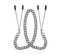 Sexperiments Tug On My Heart Nipple Clips with 13 Inch Connnecting Chain - 1 Pair
