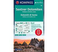 Sextner Dolomiten + Aktiv Guide (58): 5in1 Wanderkarte, mit Panorama, Aktiv Guide und Detailkarten inklusive Karte zur offline Verwendung in der KOMPASS-App. Fahrradfahren. Skitouren. Langlaufen.