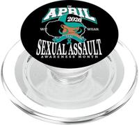 Sexual Assault Awareness Month 2026 April We Wear Teal PopSockets PopGrip for MagSafe