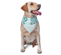 Sexual Assault Awareness Month Dog Bandanas Triangle Bibs Pet Scarf For Small Medium Large Dogs And Cat