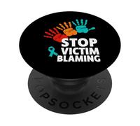 Sexual Assault Awareness Shirt - Stop Victim Blaming PopSockets Adhesive PopGrip