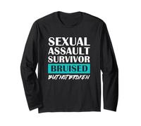 Sexual Assault Survivor Bruised But Not Broken Awareness Long Sleeve T-Shirt