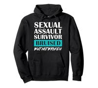 Sexual Assault Survivor Bruised But Not Broken Awareness Pullover Hoodie