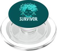 Sexual Assault Women Teal Butterflies Survivor PopSockets PopGrip for MagSafe