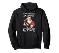 Sexual Innuendo Santa Rude Christmas Pullover Hoodie